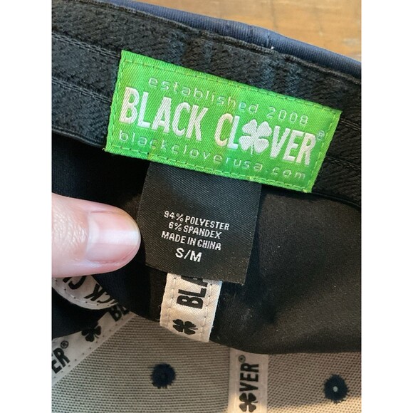 Black Clover Live Lucky Hat Cap Mens Small Medium Blue Green Clover Golf - Picture 8 of 9